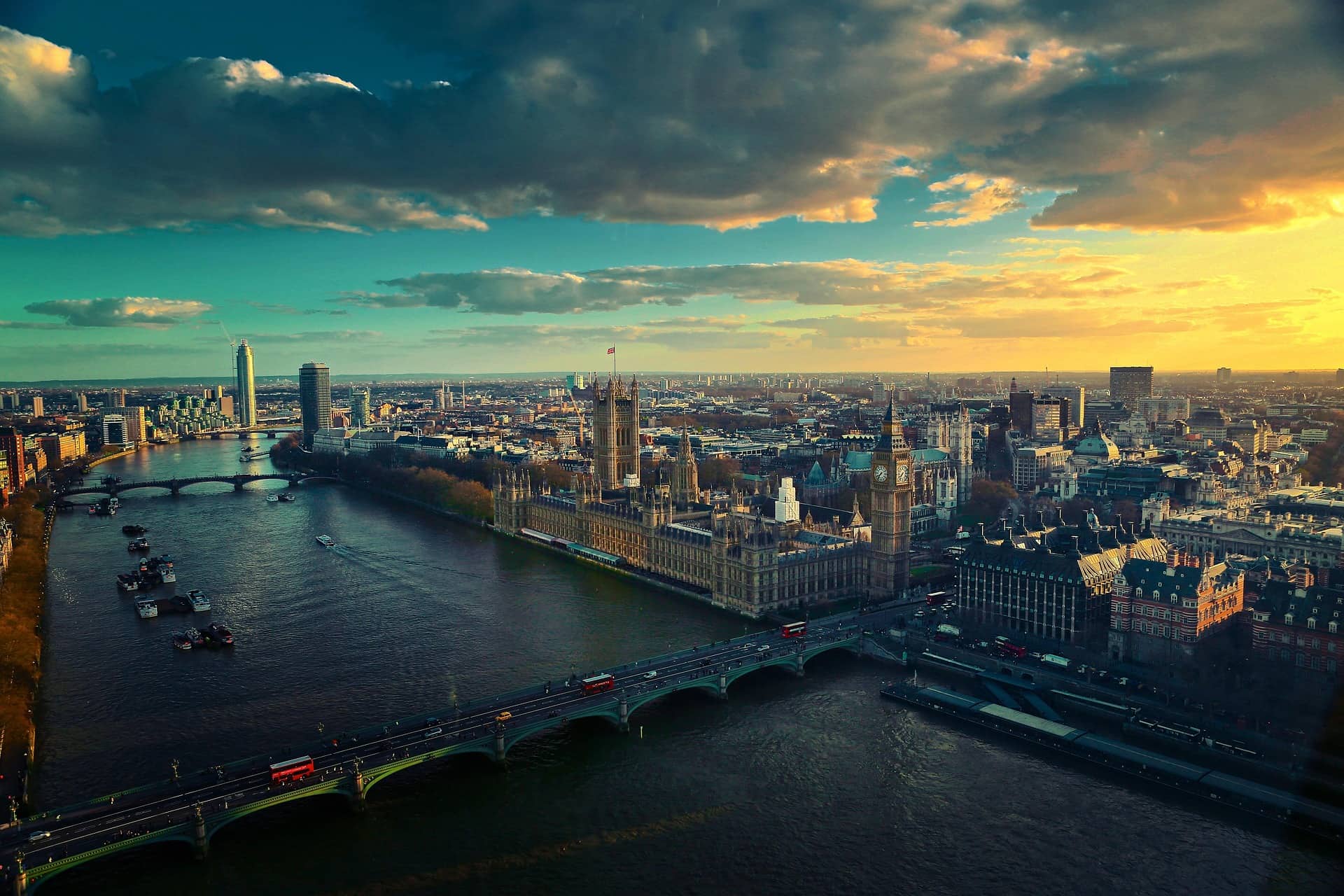 St Paul's Cathedral and the City of London skyline rising beyond Blackfriars Bridge, seen across the River Thames